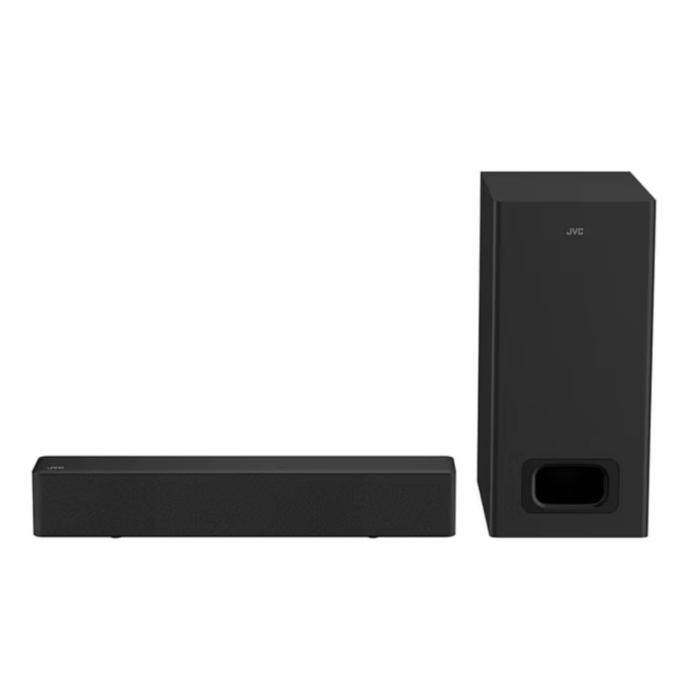 JVC Barra de Sonido 2.1 Canales Subwoofer Inalámbrico 85W RMS Bluetooth 5.3 HDMI ARC con CEC Entrada Óptica AUX 3.5 mm Roku TV Ready Control Remoto Modelo SB116R