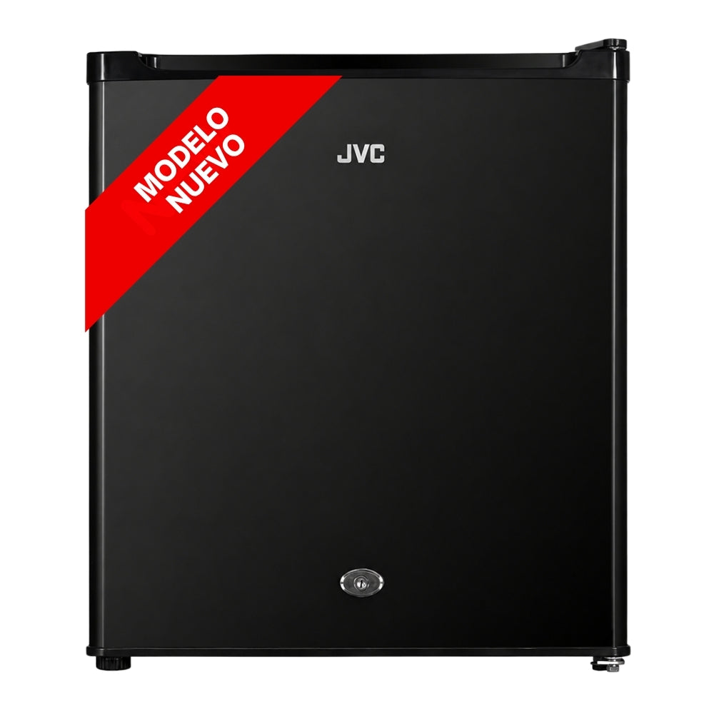 JVC Refrigerador Compacto 1.7 Pies 48 Litros Congelador Interno Control Mecánico de Temperatura Puerta Reversible Cerradura con Llave Acero Inoxidable Modelo JCR1748LHB