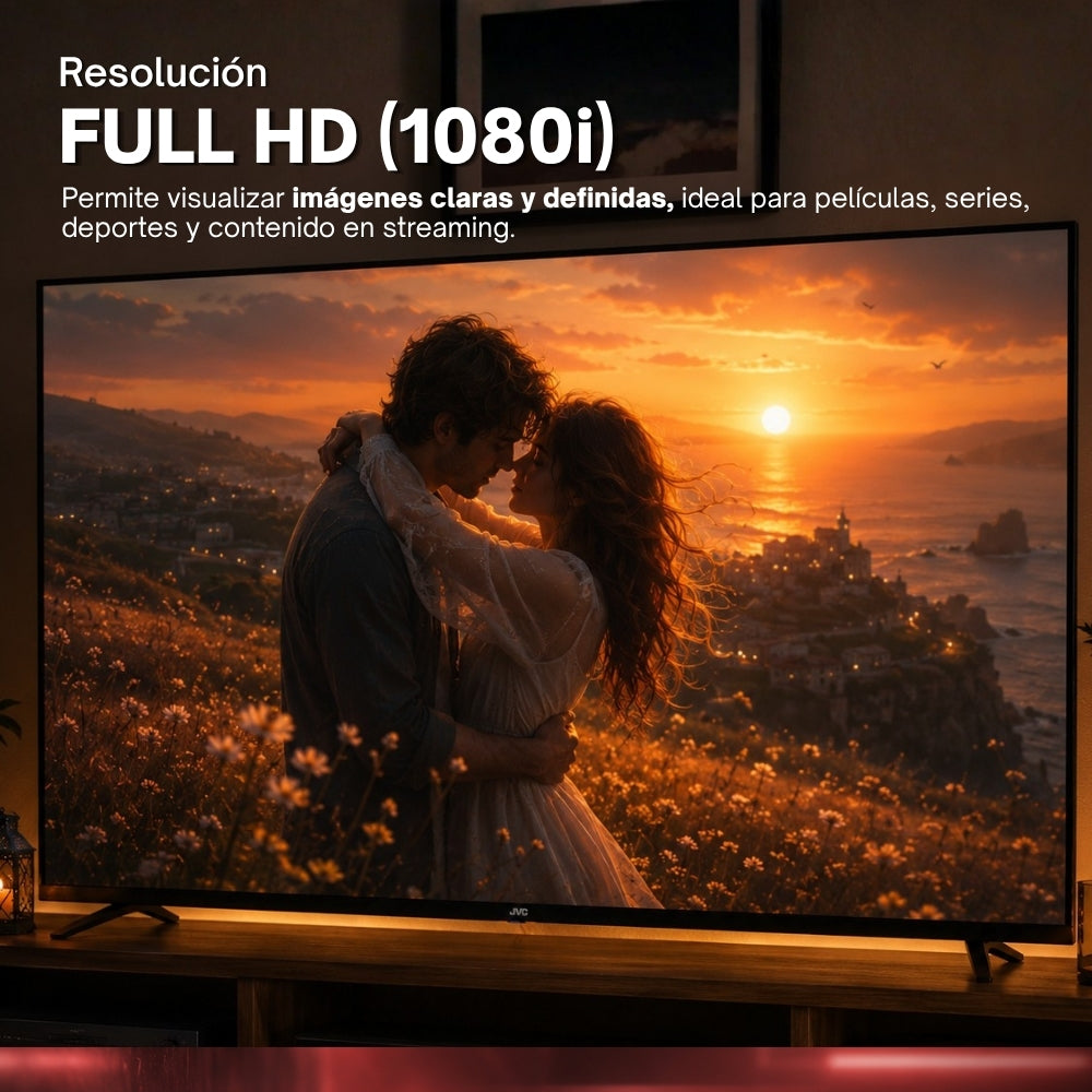 JVC  Pack 2 Smart TV 32 Pulgadas  HD LED Frameless Roku TV  Netflix YouTube Prime Video  Modelo SI32RF