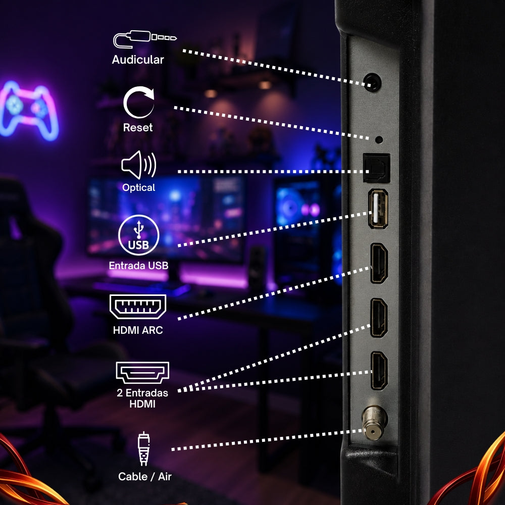 JVC Pack 2 Gaming Monitor 32 Pulgadas  Full HD LED 1920 x 1080 2 HDMI 1 DisplayPort Audio Out  Earphone Out Mismo Modelo SI32G