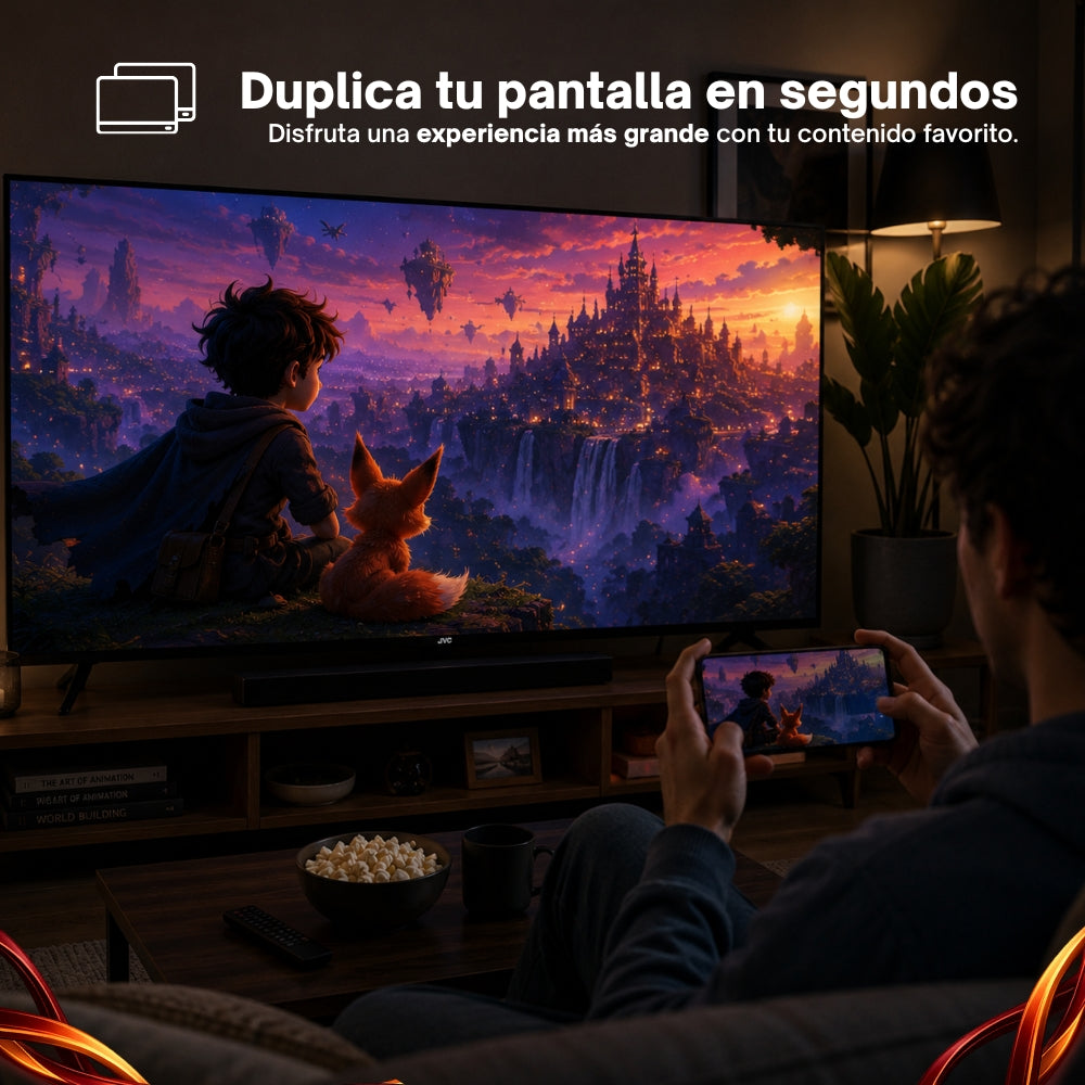 JVC Pantalla Smart TV 50 Pulgadas 4K UHD LED Frameless Roku TV Netflix YouTube Prime Video Modelo SI50URF