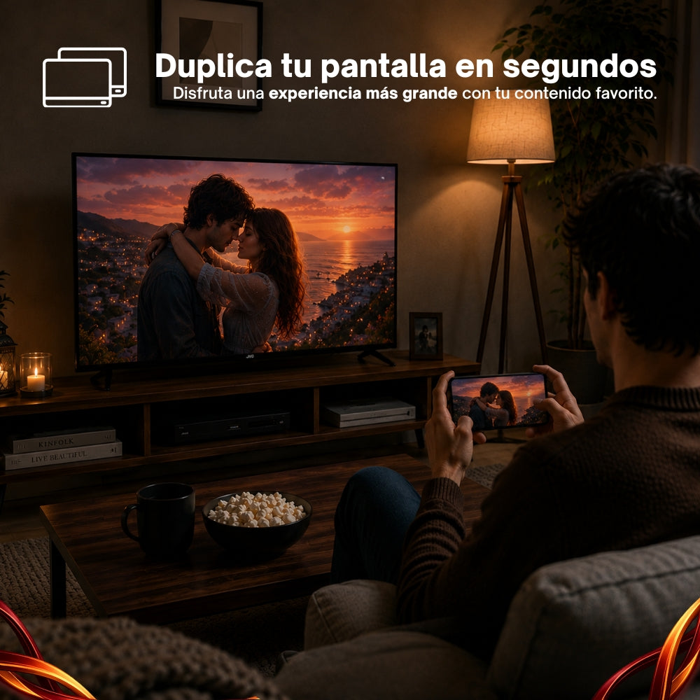 JVC Pantalla Smart TV 32 Pulgadas HD LED Frameless Roku TV Netflix YouTube Prime Video Modelo SI32RF