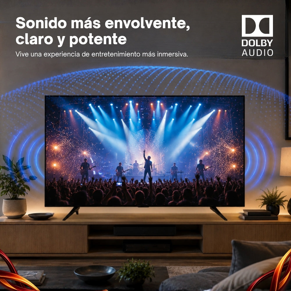JVC Smart TV 65 pulgadas 4K UHD LED Frameless Roku TV Dolby Audio WiFi 4 HDMI 2 USB AV Netflix YouTube Prime Video Modelo SI65URF