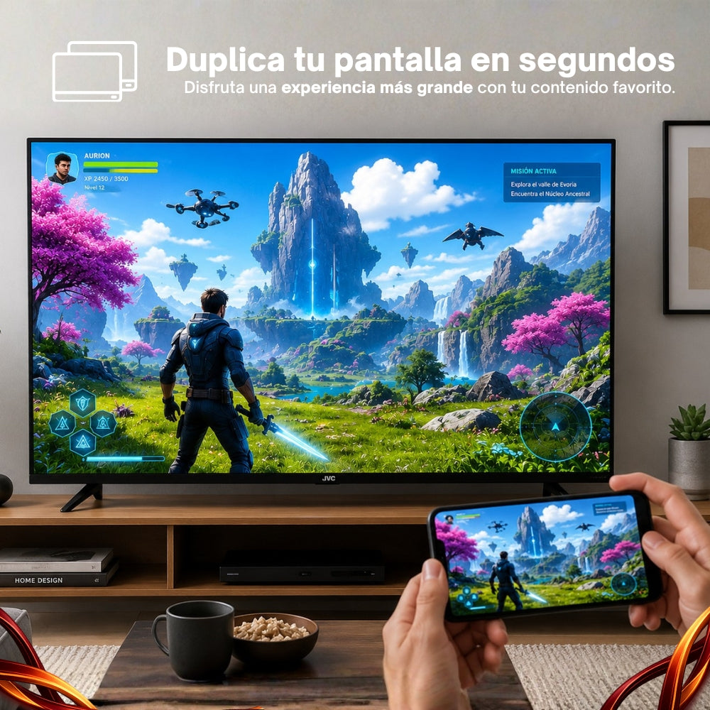JVC Pantalla  Smart TV 40 pulgadas Full HD LED Roku TV WiFi 3 HDMI 1 USB AV Netflix YouTube Prime Video Modelo SI40FR