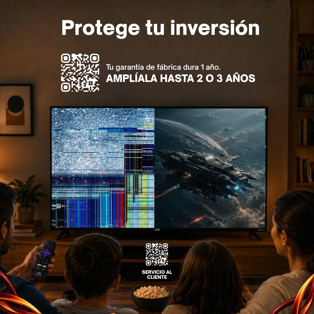 JVC Pantalla  Smart TV 40 pulgadas Full HD LED Roku TV WiFi 3 HDMI 1 USB AV Netflix YouTube Prime Video Modelo SI40FR