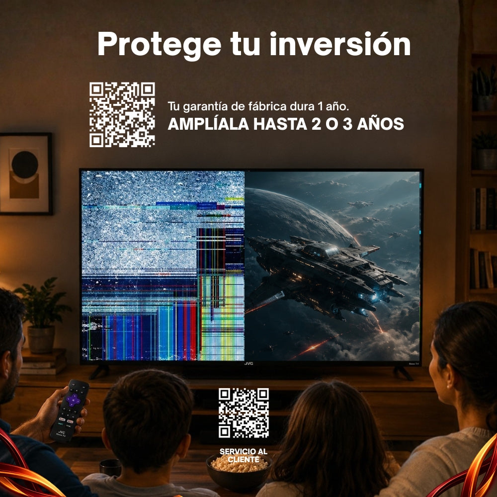 JVC Smart TV 43 pulgadas Full HD LED Frameless Roku TV WiFi 3 HDMI 1 USB AV Netflix YouTube Prime Video Modelo SI43FRF