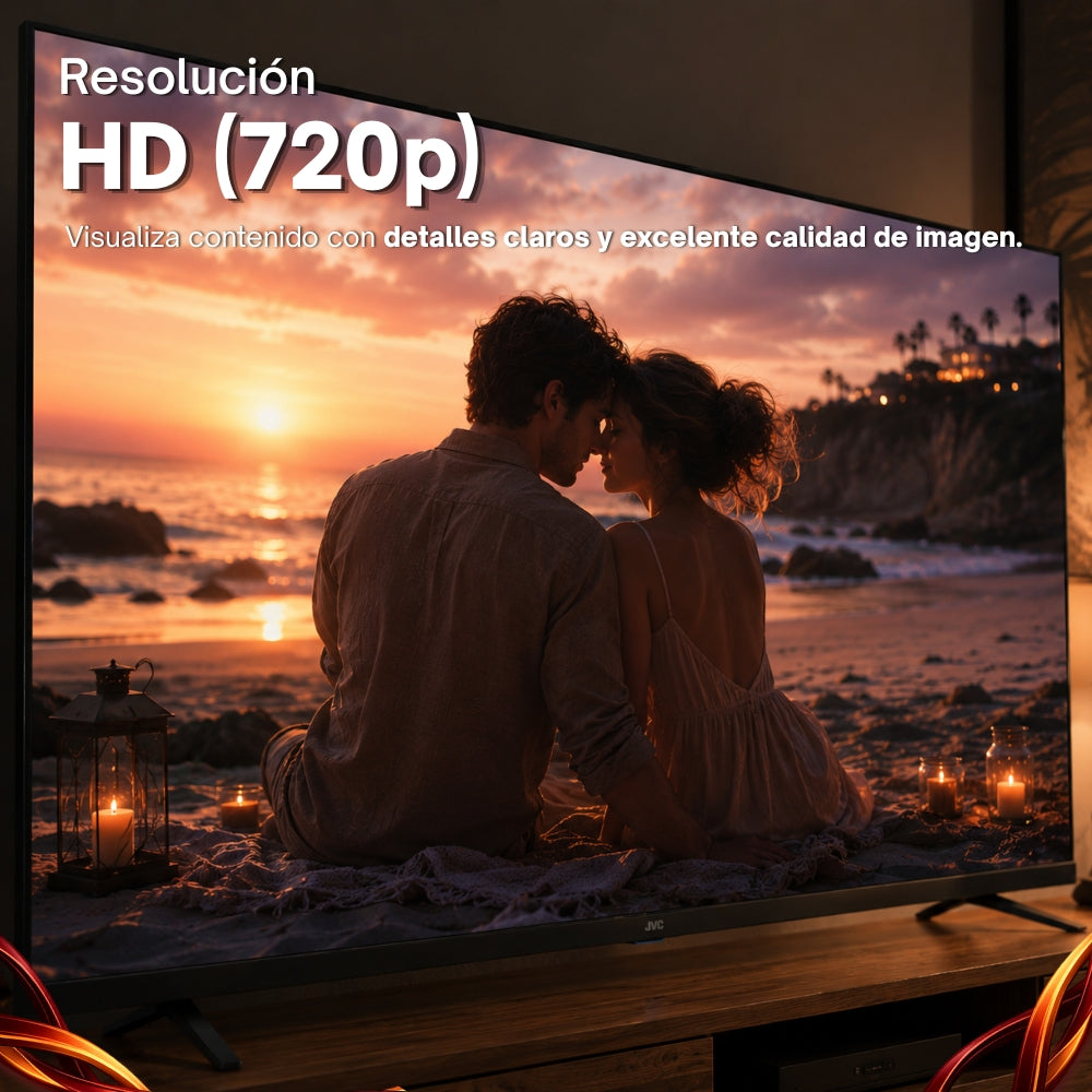 JVC Pantalla Smart TV 24 pulgadas HD LED Roku TV Dolby Audio WiFi HDMI USB Netflix YouTube Prime Video Modelo SI24R