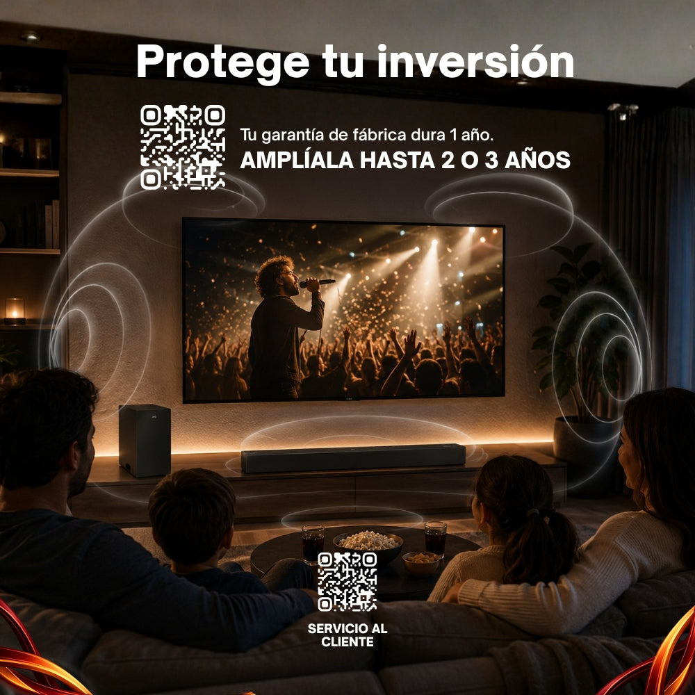 JVC Soundbar 2.1 Canales con Subwoofer Inalámbrico Dolby Atmos Bluetooth 5.3 HDMI ARC Optical Input Roku TV Ready Modelo SB542R