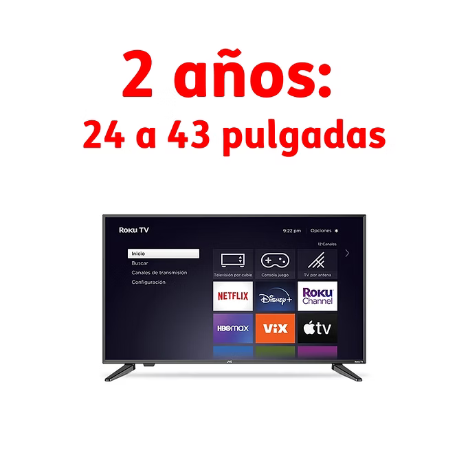 Garantía hasta 3 años - 24 a 43 pulgadas