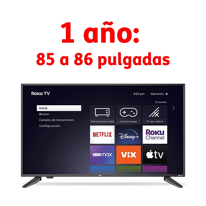 Garantía hasta 2 años - 86 a 98 pulgadas